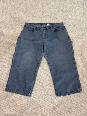 Levi's Plus Size 100% Cotton Minimal Chic Casual Cargo Pocket Accent Crop Jeans